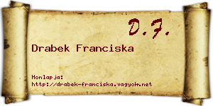 Drabek Franciska névjegykártya